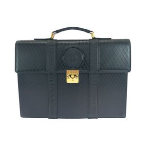 Versace Vintage Leather Sunburst Briefcase